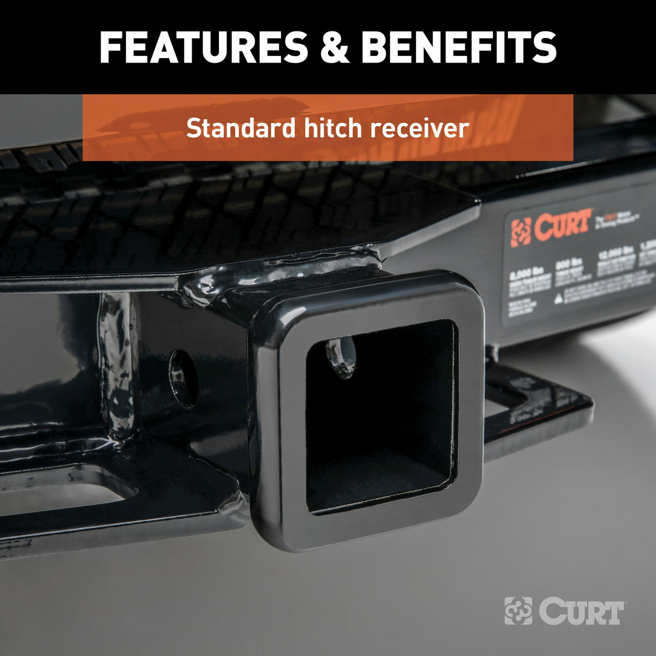 1999-2003 Dodge Ram 2500 Van With Factory Step Bumper CURT Class 3 Trailer Hitch, 2" Receiver + 2" Ball + 1-7/8" Ball Kit