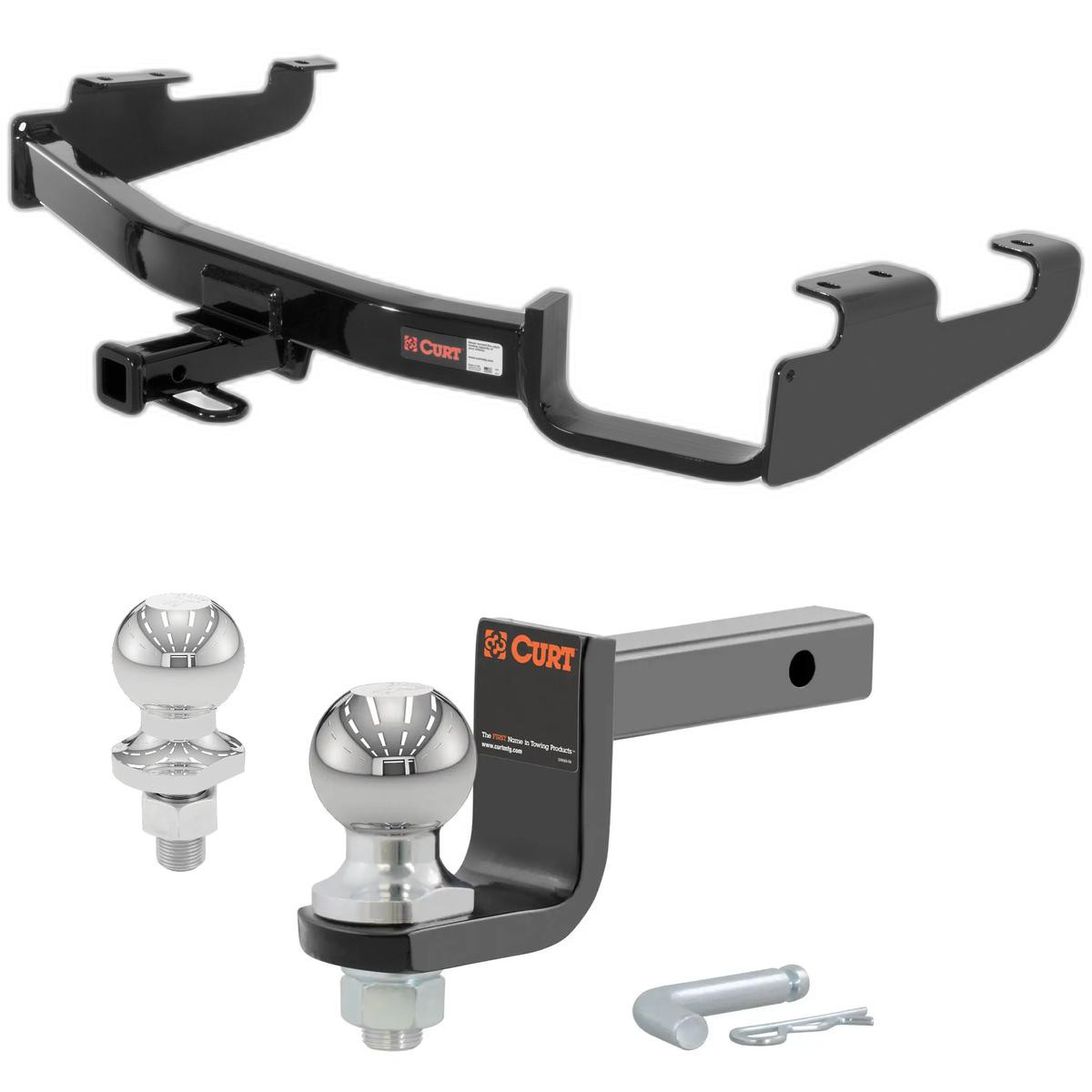 2004-2007 Dodge Caravan Except with Stow-n-Go and Sport Class 2 Hitch, 1-1/4" Receiver + 2" Ball + 1-7/8" Ball Kit