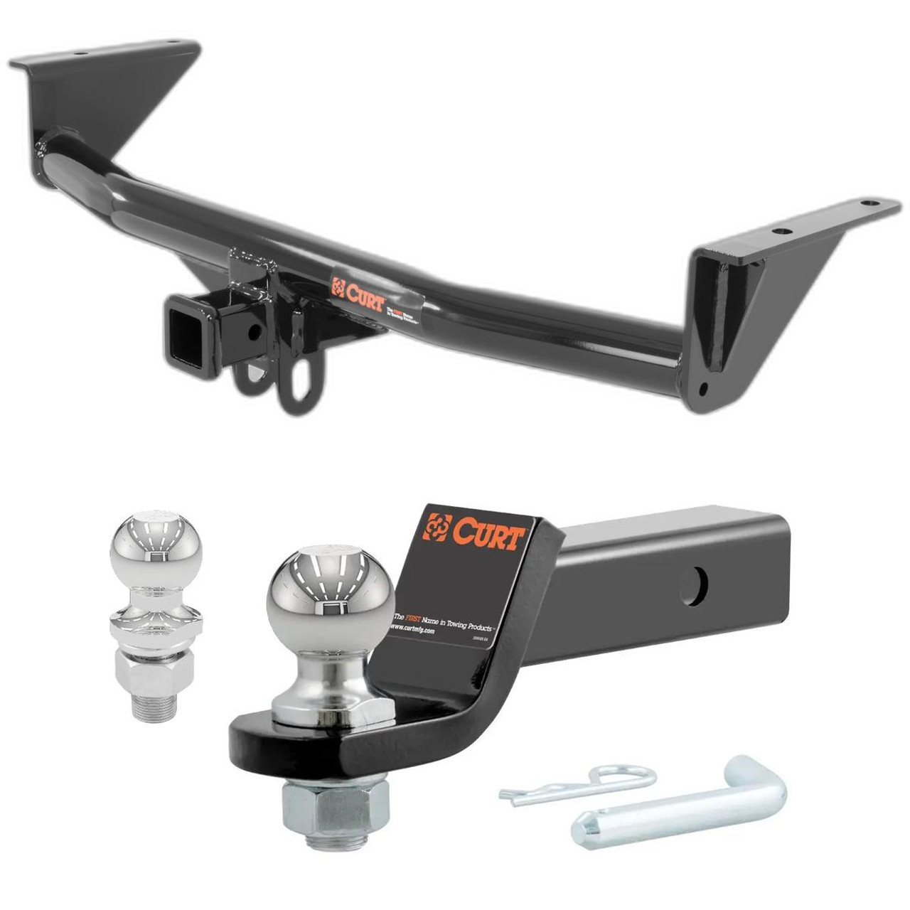 2015-2022 Chevrolet Colorado All CURT Class 3 Hitch, 2" Receiver + 2" Ball + 1-7/8" Ball Kit