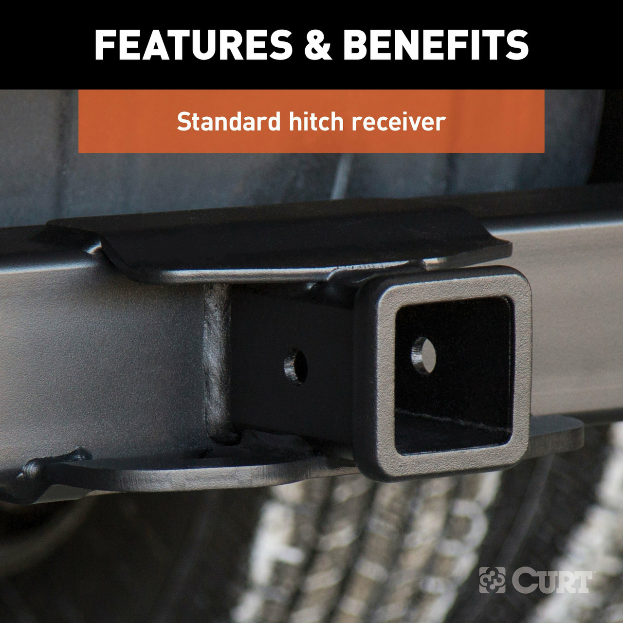 2007-2010 Dodge Ram 3500 Cab & Chassis Xtra Duty CURT Class 5 Hitch, 2" Receiver + 2" Ball + 1-7/8" Ball Kit