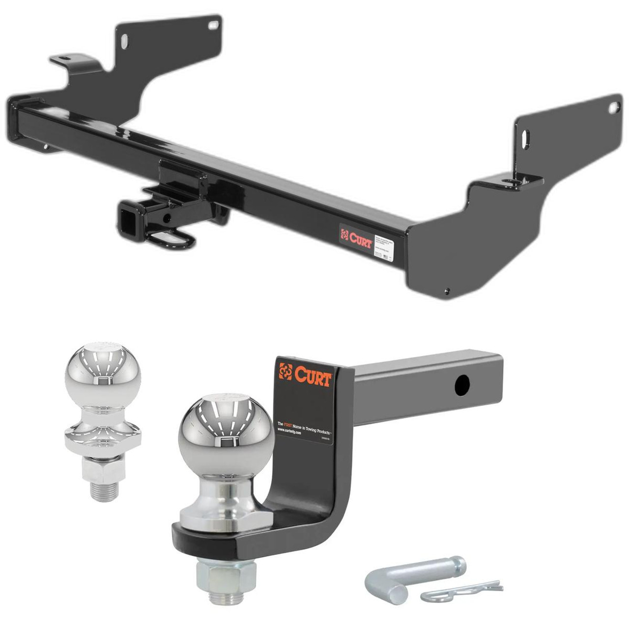 2006-2011 Cadillac DTS All Class 2 Trailer Hitch, 1-1/4" Receiver + 2" Ball + 1-7/8" Ball Kit