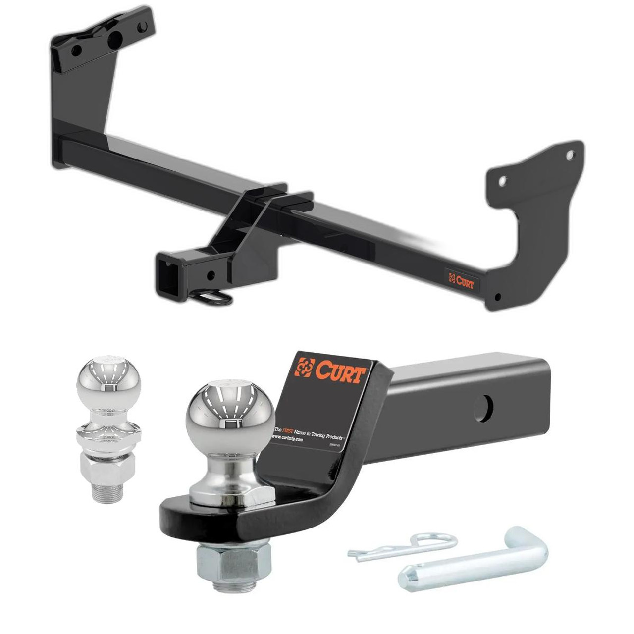 2024-2025 Kia EV9 All CURT Class 3 Trailer Hitch, 2" Receiver + 2" Ball + 1-7/8" Ball Kit