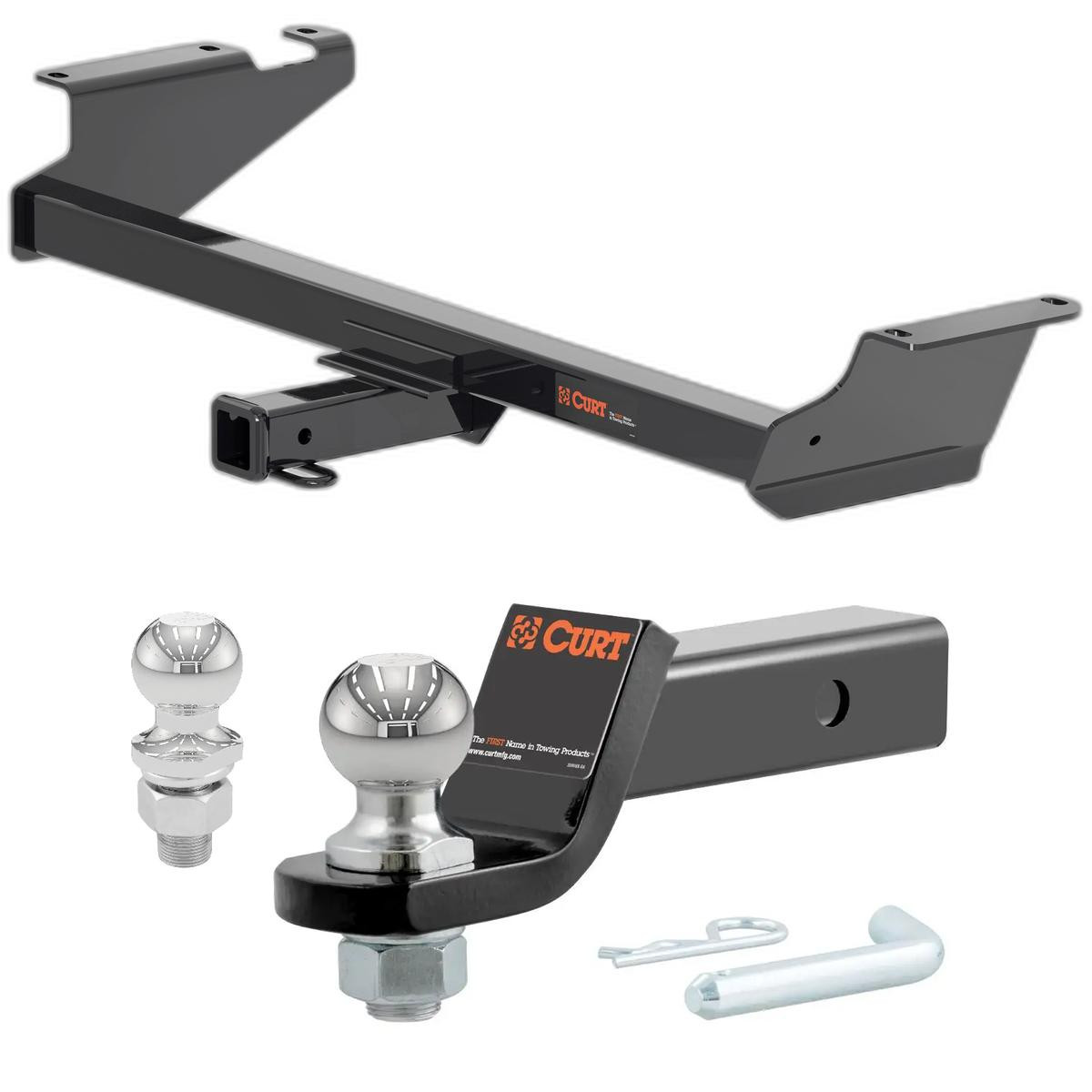 2009-2014 Volkswagen Routan All CURT Class 3 Hitch, 2" Receiver + 2" Ball + 1-7/8" Ball Kit