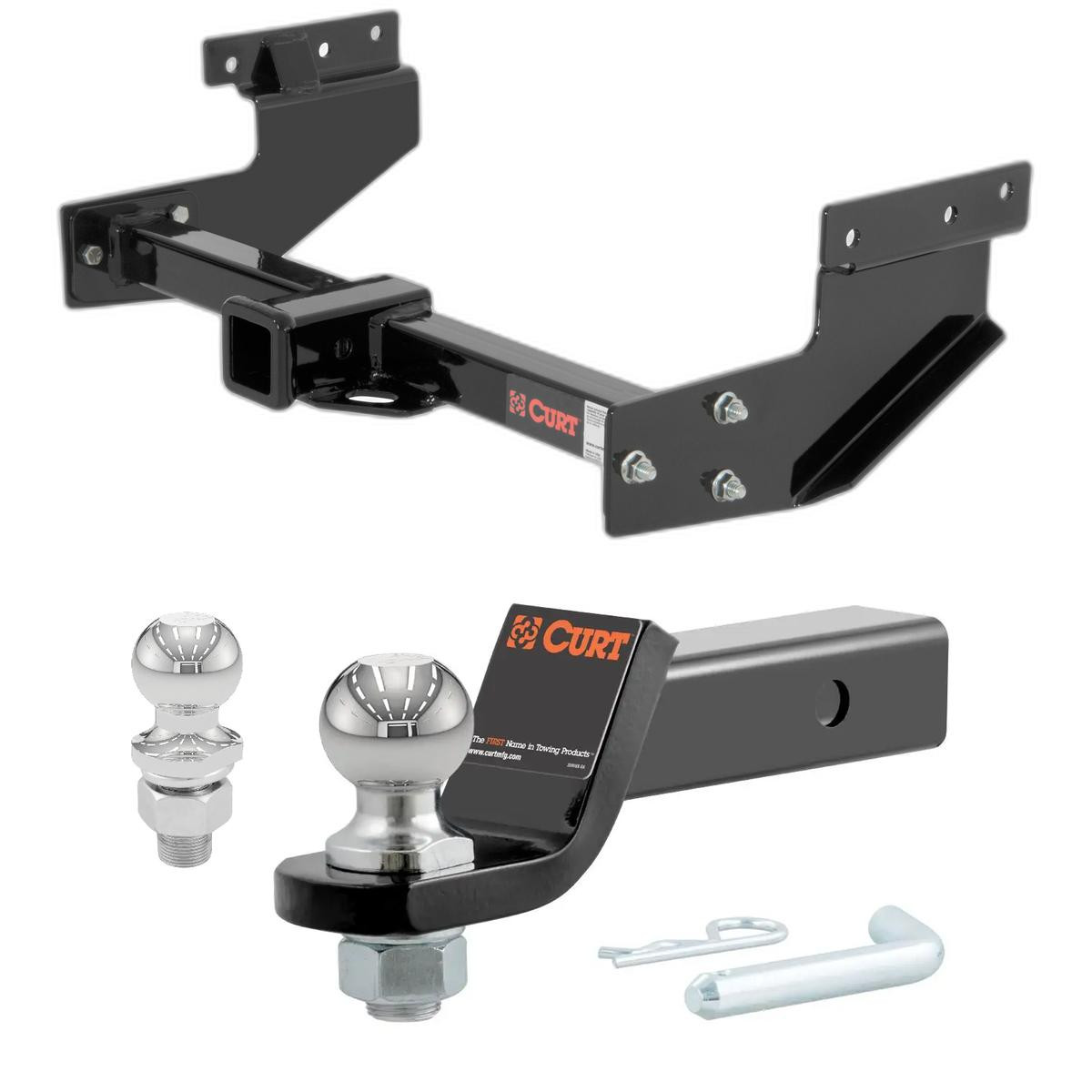 1997 Volkswagen EuroVan All CURT Class 3 Trailer Hitch, 2" Receiver + 2" Ball + 1-7/8" Ball Kit