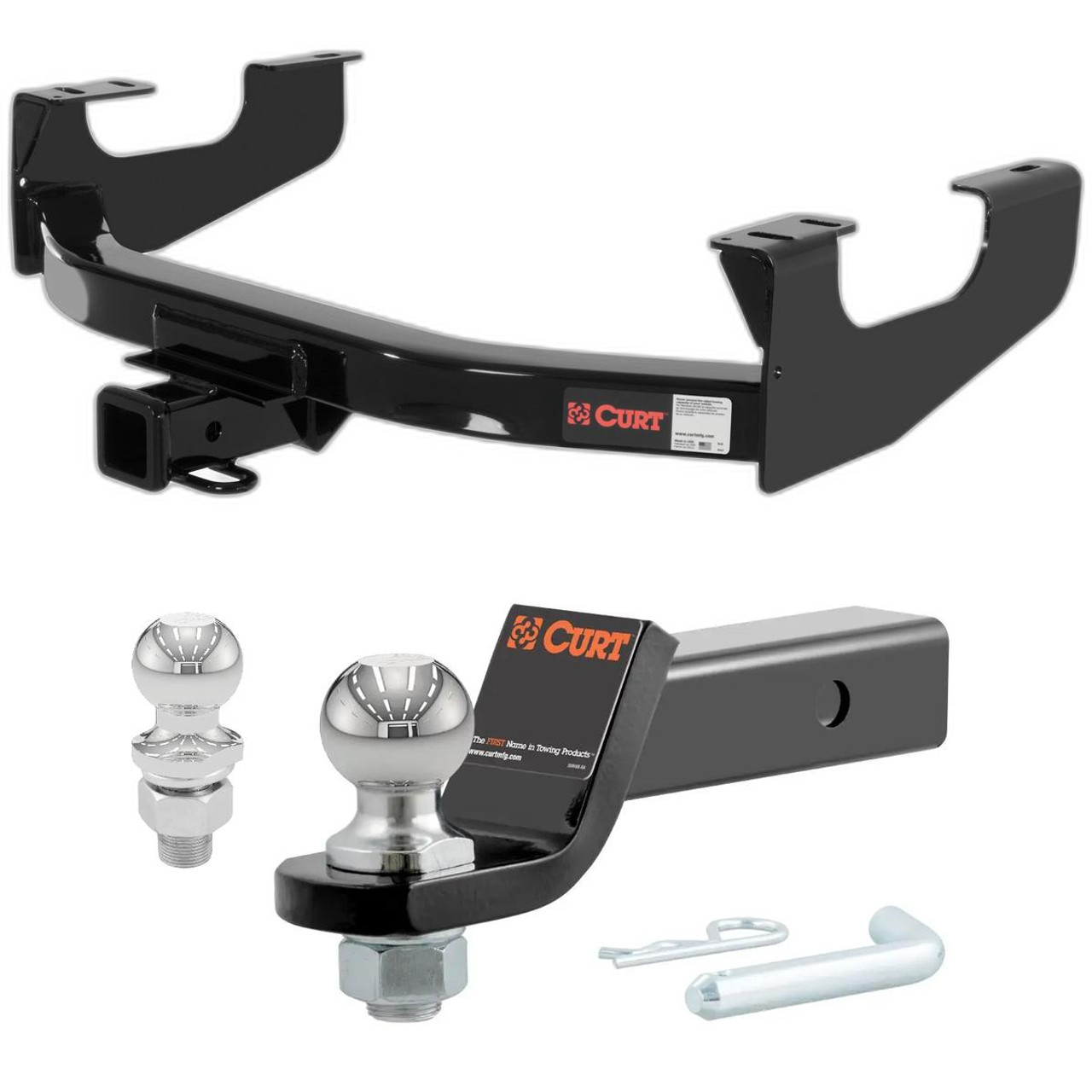1999-2015 Ford F-350 Super Duty Excluding Cab & Chassis CURT Class 3 Hitch, 2" Receiver + 2" Ball + 1-7/8" Ball Kit