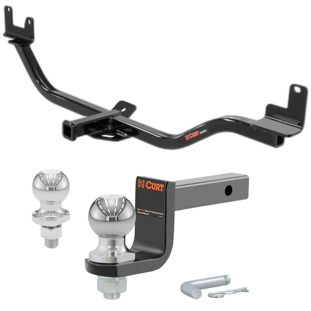 2013-2017 Hyundai Elantra GT Base Class 1 Trailer Hitch, 1-1/4" Receiver + 2" Ball + 1-7/8" Ball Kit