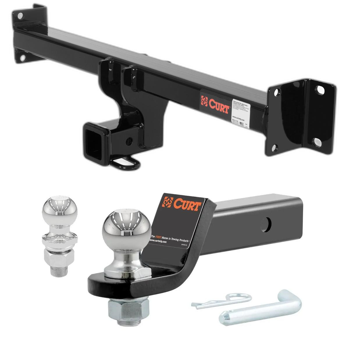 2004-2010 BMW X3 All CURT Class 3 Trailer Hitch, 2" Receiver + 2" Ball + 1-7/8" Ball Kit
