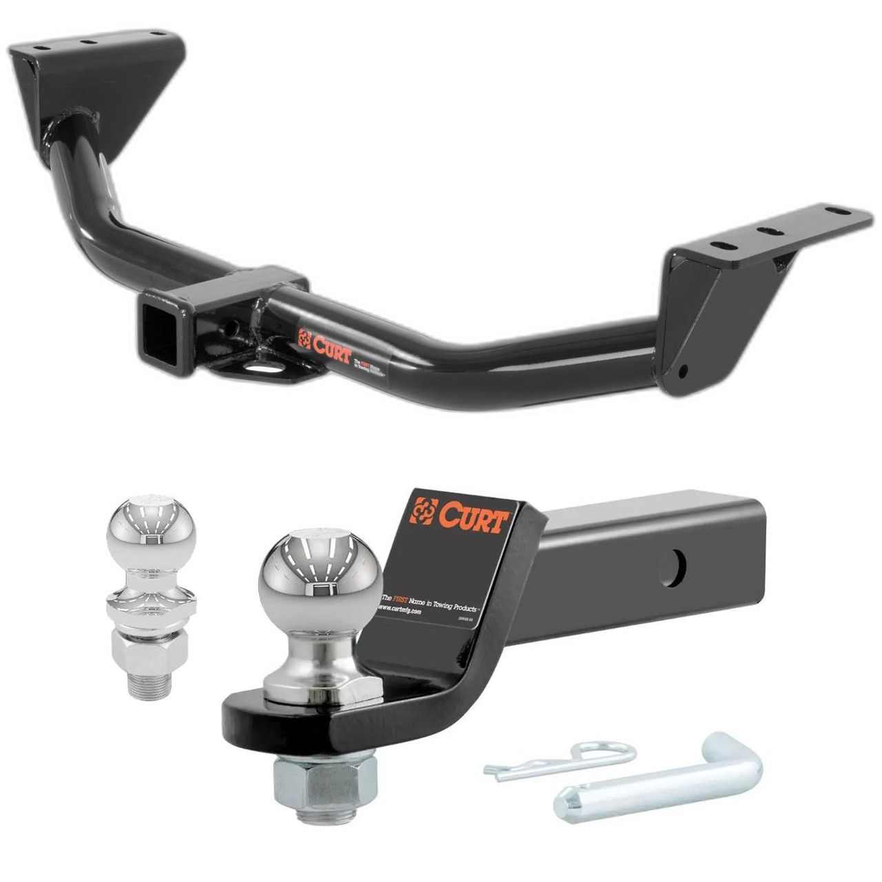 2007-2014 Chevrolet Tahoe Police Package CURT Class 3 Trailer Hitch, 2" Receiver + 2" Ball + 1-7/8" Ball Kit