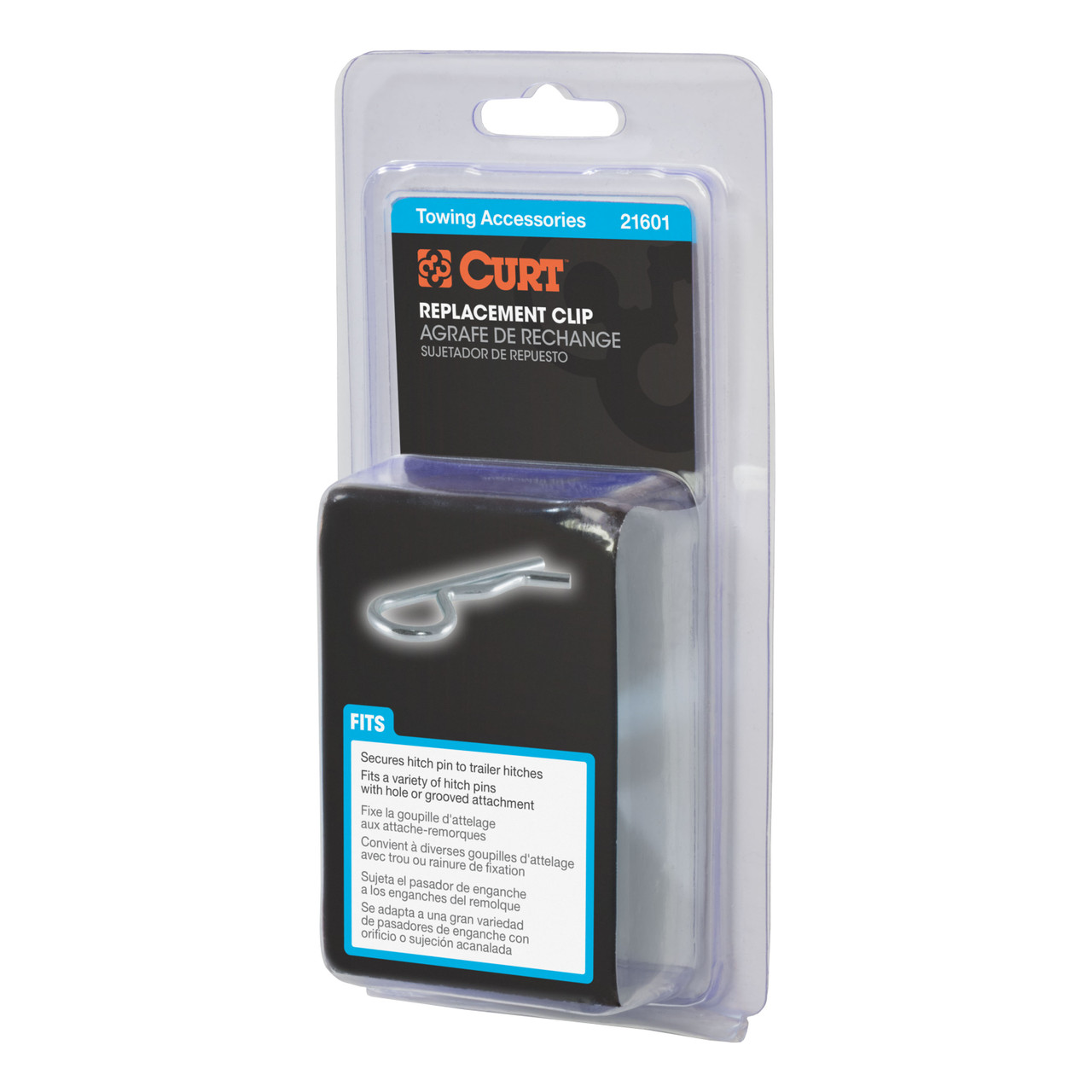 CURT Hitch Clip (Fits 1/2" or 5/8" Pin, Zinc, Packaged) Trailer Hitch