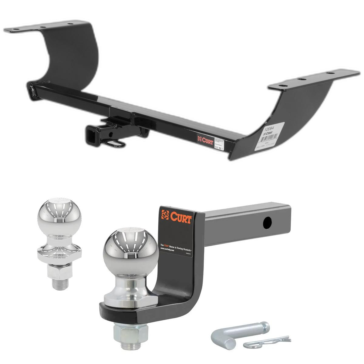 2011-2023 Dodge Challenger All Class 2 Hitch, 1-1/4" Receiver + 2" Ball + 1-7/8" Ball Kit