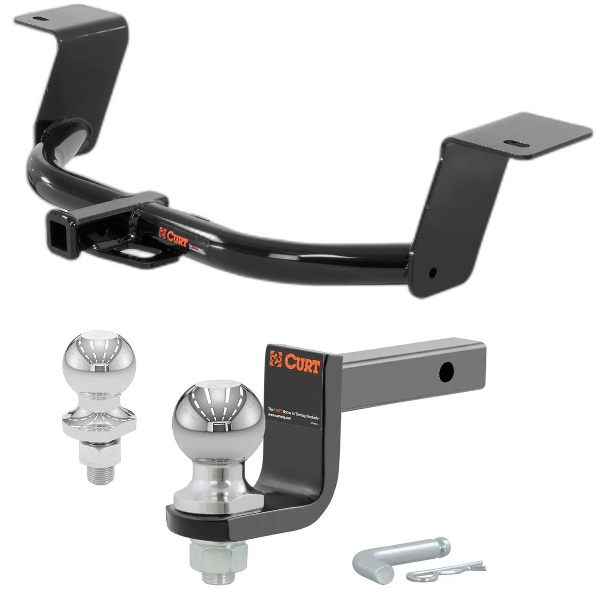 2013-2017 Honda Accord Coupe Class 1 Trailer Hitch, 1-1/4" Receiver + 2" Ball + 1-7/8" Ball Kit
