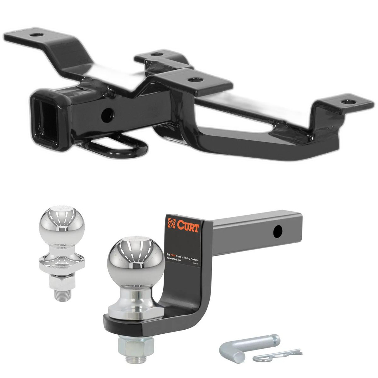 1988-1992 Mazda MX-6 All Class 1 Trailer Hitch, 1-1/4" Receiver + 2" Ball + 1-7/8" Ball Kit