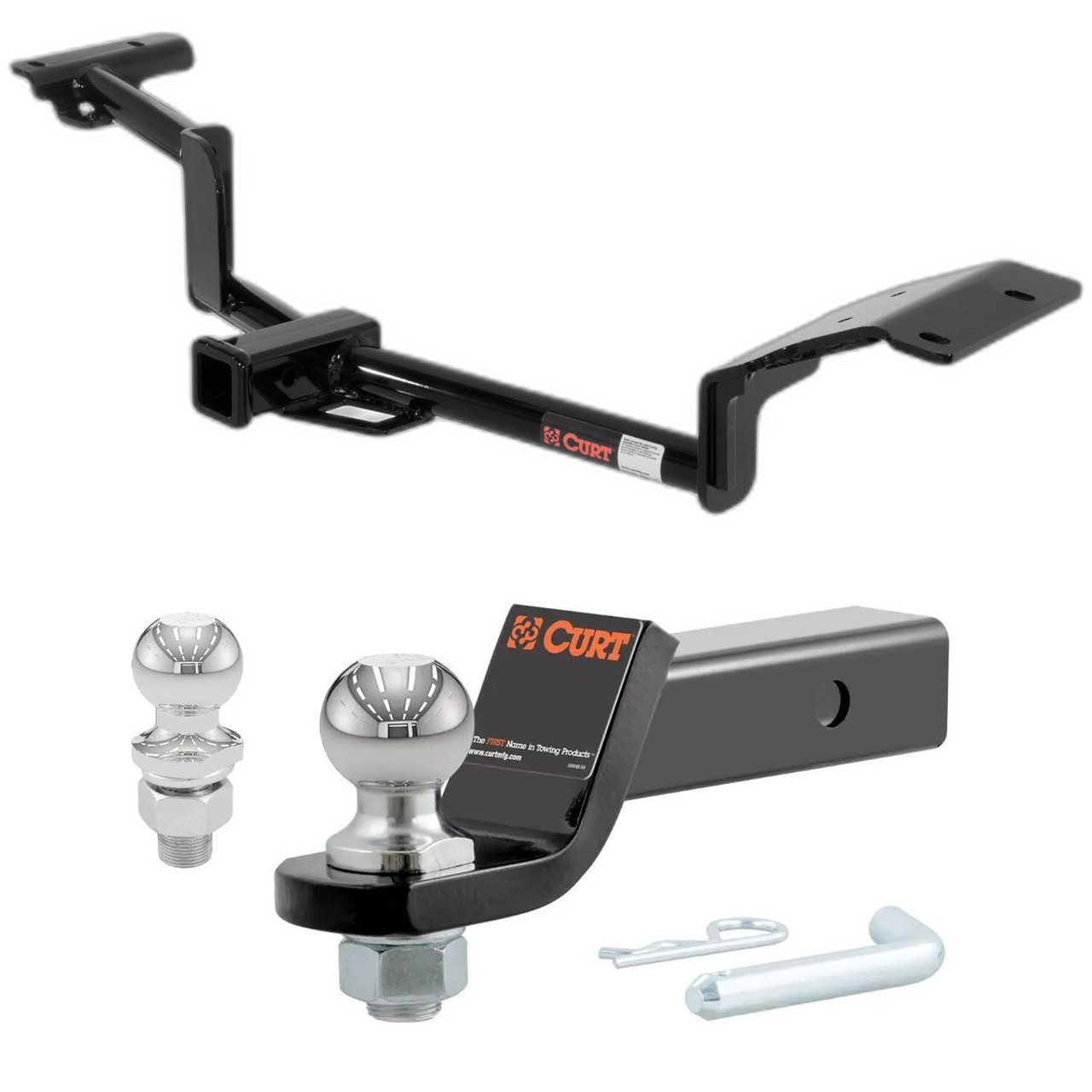 2010-2017 Lincoln MKT With EcoBoost CURT Class 3 Trailer Hitch, 2" Receiver + 2" Ball + 1-7/8" Ball Kit