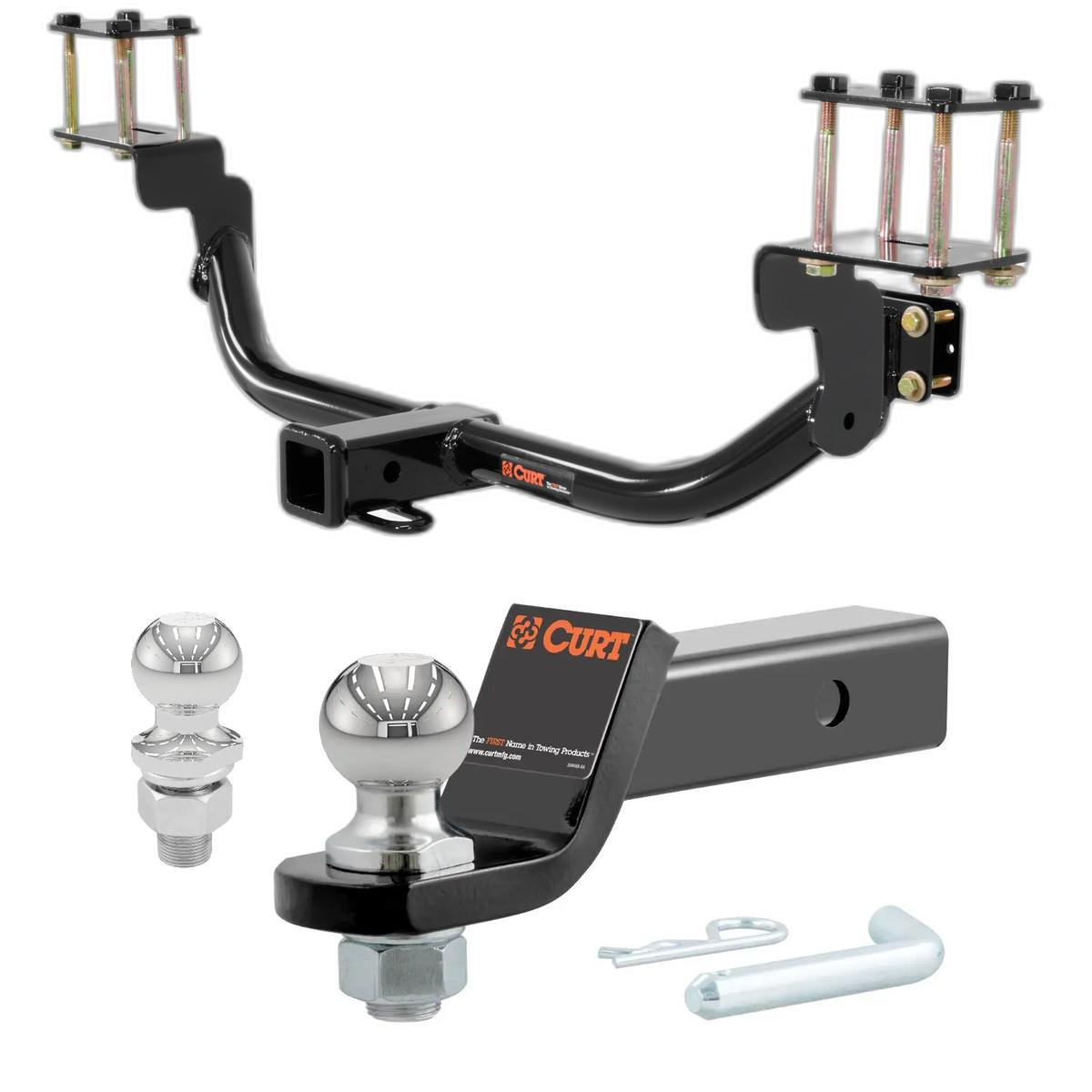 2013-2015 Mercedes-Benz GLK250 All CURT Class 3 Trailer Hitch, 2" Receiver + 2" Ball + 1-7/8" Ball Kit