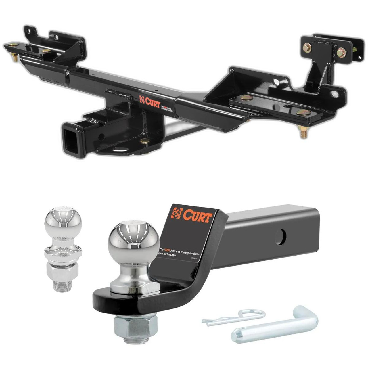 2014-2016 Mercedes-Benz GL550 Excluding Active Curve System CURT Class 3 Hitch, 2" Receiver + 2" Ball + 1-7/8" Ball Kit