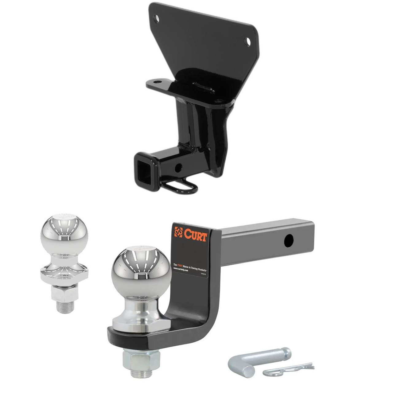 2006 Nissan 350Z Coupe Class 1 Trailer Hitch, 1-1/4" Receiver + 2" Ball + 1-7/8" Ball Kit