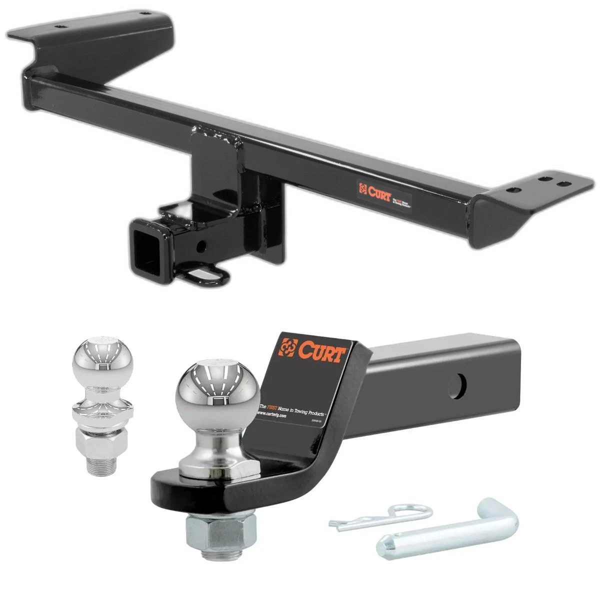 2018-2019 Land Rover Range Rover Evoque SE, Sport Utility CURT Class 3 Trailer Hitch, 2" Receiver + 2" Ball + 1-7/8" Ball Kit
