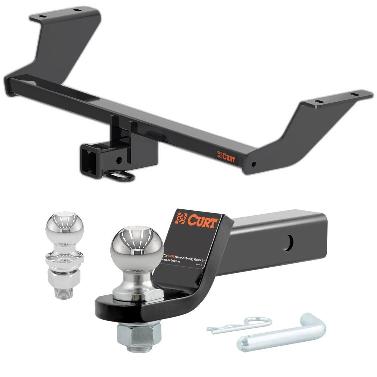2024-2025 Chevrolet Blazer EV All CURT Class 3 Trailer Hitch, 2" Receiver + 2" Ball + 1-7/8" Ball Kit