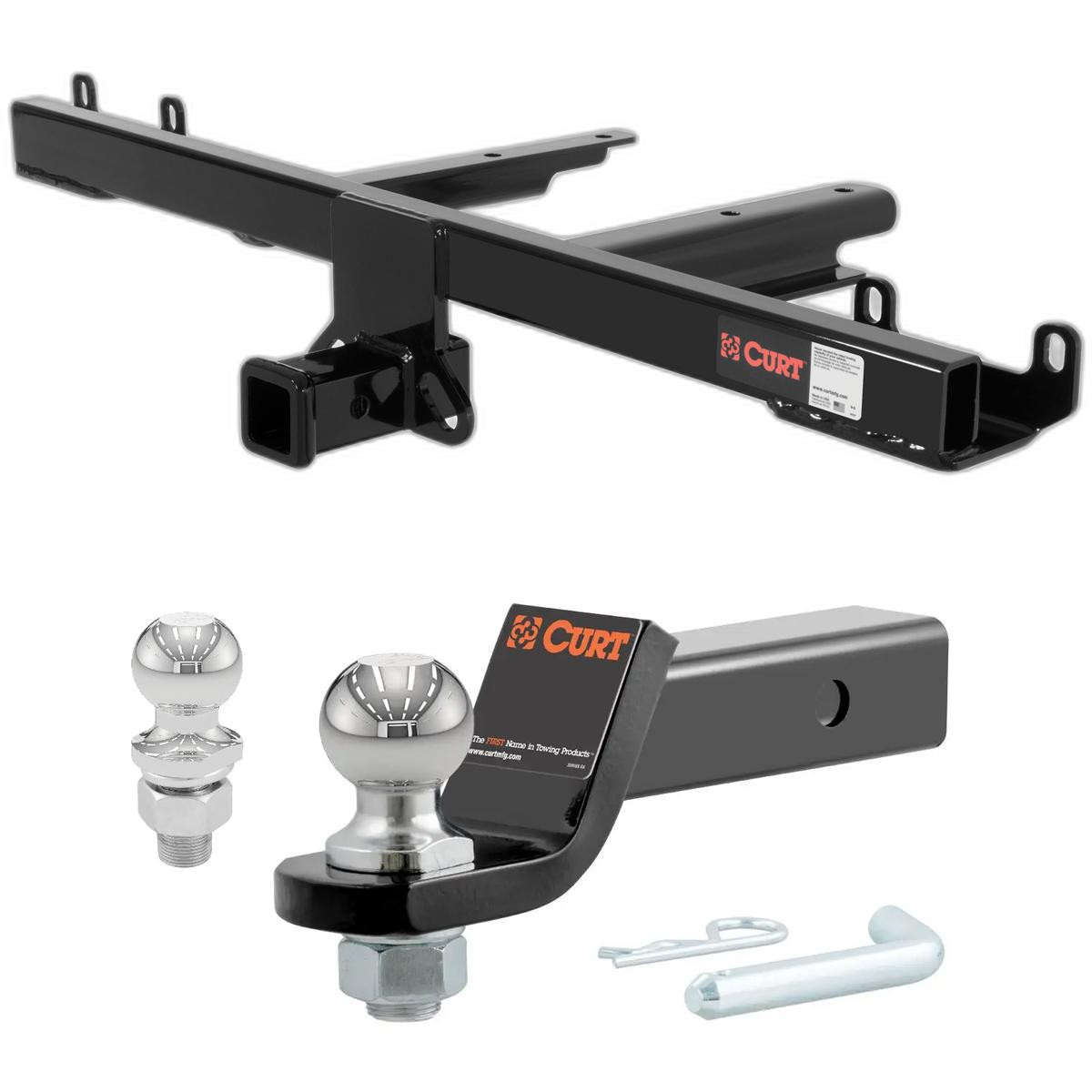 2009-2011 Mercedes-Benz ML350 Excluding BlueTec or air ride suspension CURT Class 3 Hitch, 2" Receiver + 2" Ball + 1-7/8" Ball Kit