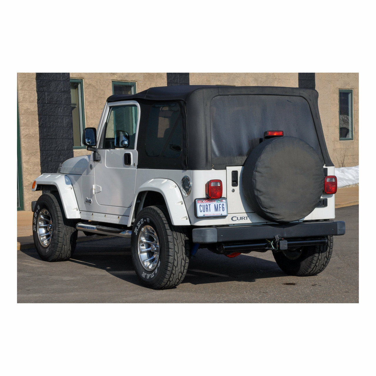 1997-2006 Jeep Wrangler All CURT Class 3 Trailer Hitch, 2" Receiver + 2" Ball + 1-7/8" Ball Kit