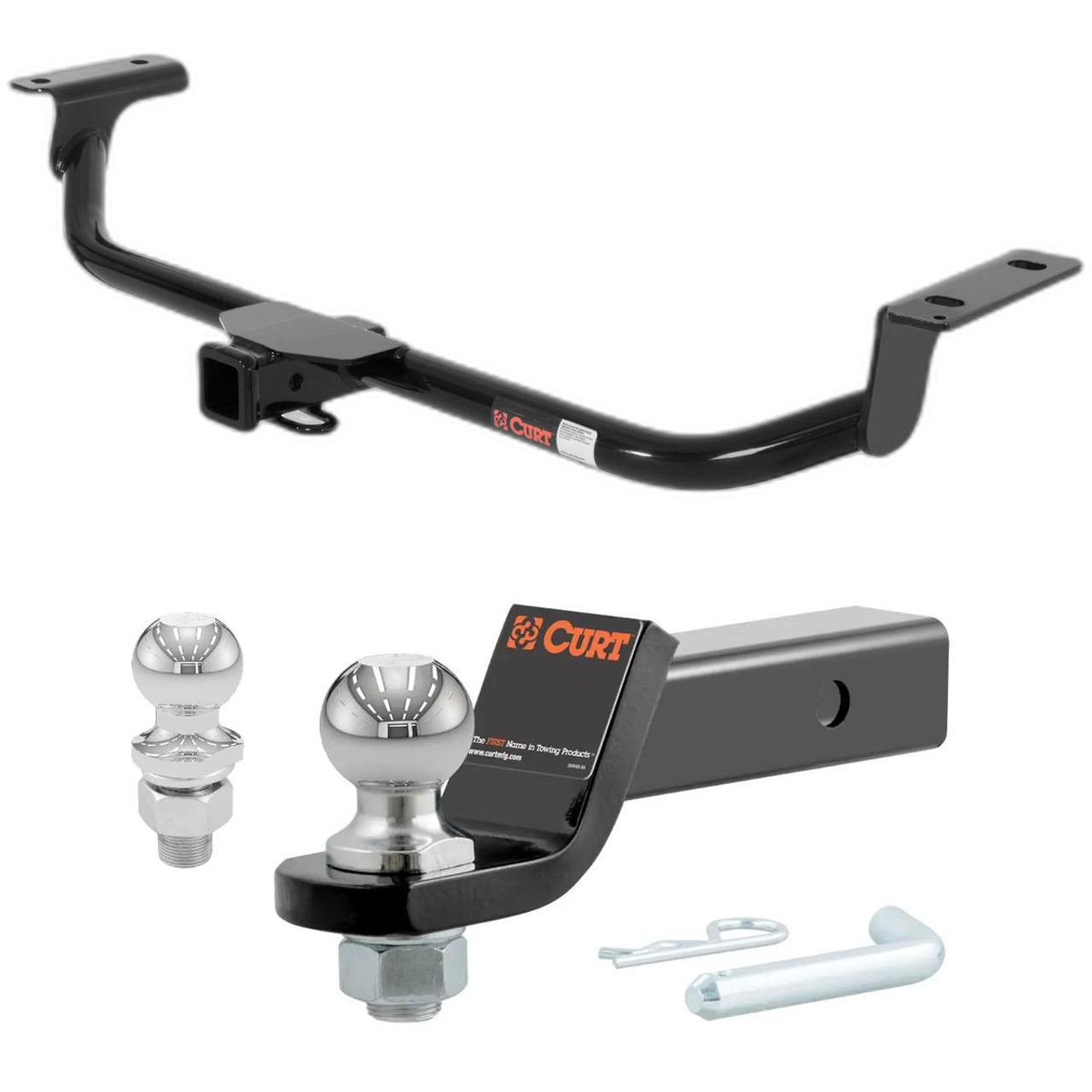 2010-2016 Lincoln MKT Excluding EcoBoost CURT Class 3 Trailer Hitch, 2" Receiver + 2" Ball + 1-7/8" Ball Kit