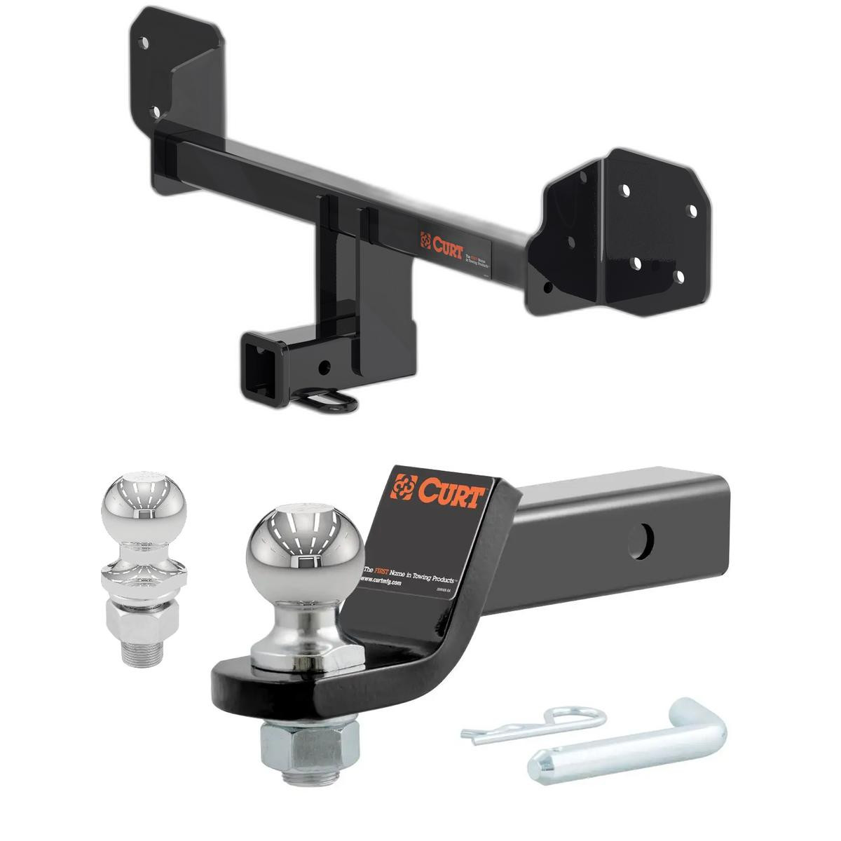 2010-2019 Subaru Outback All CURT Class 3 Trailer Hitch, 2" Receiver + 2" Ball + 1-7/8" Ball Kit