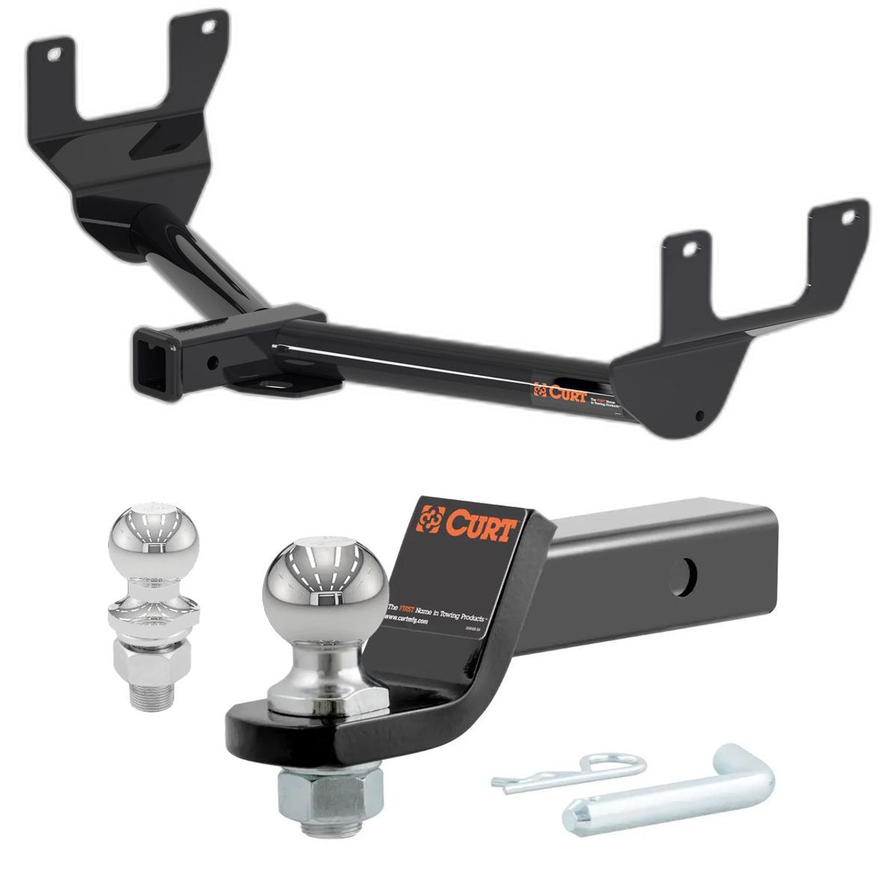 2015-2017 Lexus NX200t All CURT Class 3 Trailer Hitch, 2" Receiver + 2" Ball + 1-7/8" Ball Kit