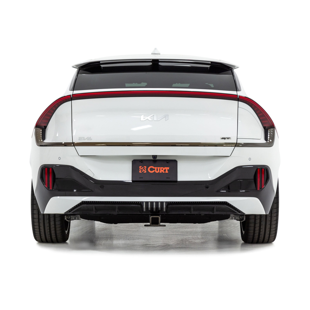 2022 - 2025 Kia EV6 Curt 2" Class 3 Trailer Tow Hitch + 5-Flat Wiring Kit Tow Boat/Utility Trailer with Surge Brakes 13603