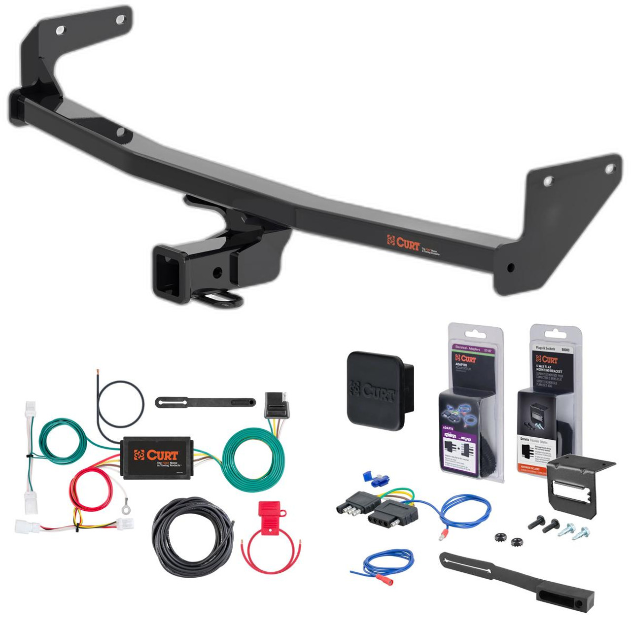 2022 Kia Niro Curt 2" Class 3 Trailer Tow Hitch + 5-Flat Wiring Kit Tow Boat/Utility Trailer with Surge Brakes 13531 2022 Kia Niro Curt 2" Class 3 Trailer Tow Hitch + 5-Flat Wiring Kit Tow Boat/Utility Trailer with Surge Brakes 13531