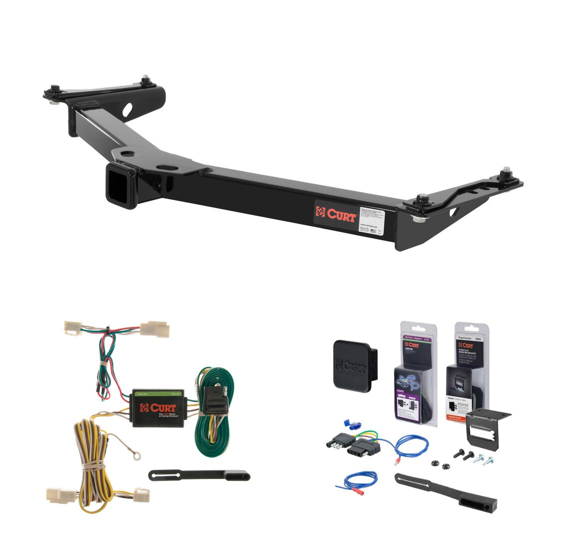 1996 - 2002 Toyota 4Runner Curt 2" Class 3 Trailer Tow Hitch + 5-Flat Wiring Kit Tow Boat/Utility Trailer with Surge Brakes 13087