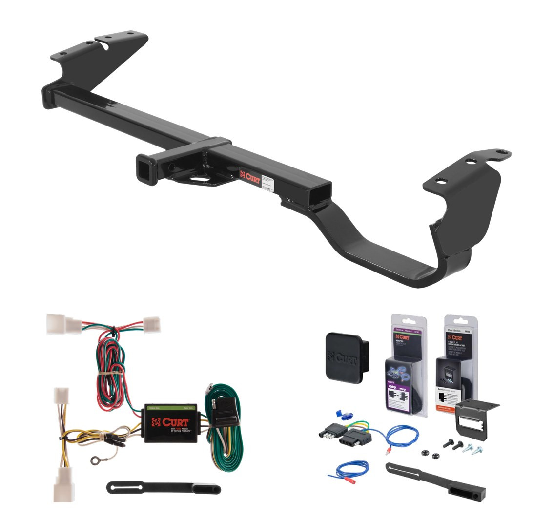 2002 - 2006 Toyota Camry Curt 1-1/4" Class 2 Trailer Tow Hitch + 5-Flat Wiring Kit Tow Boat/Utility Trailer with Surge Brakes 12339