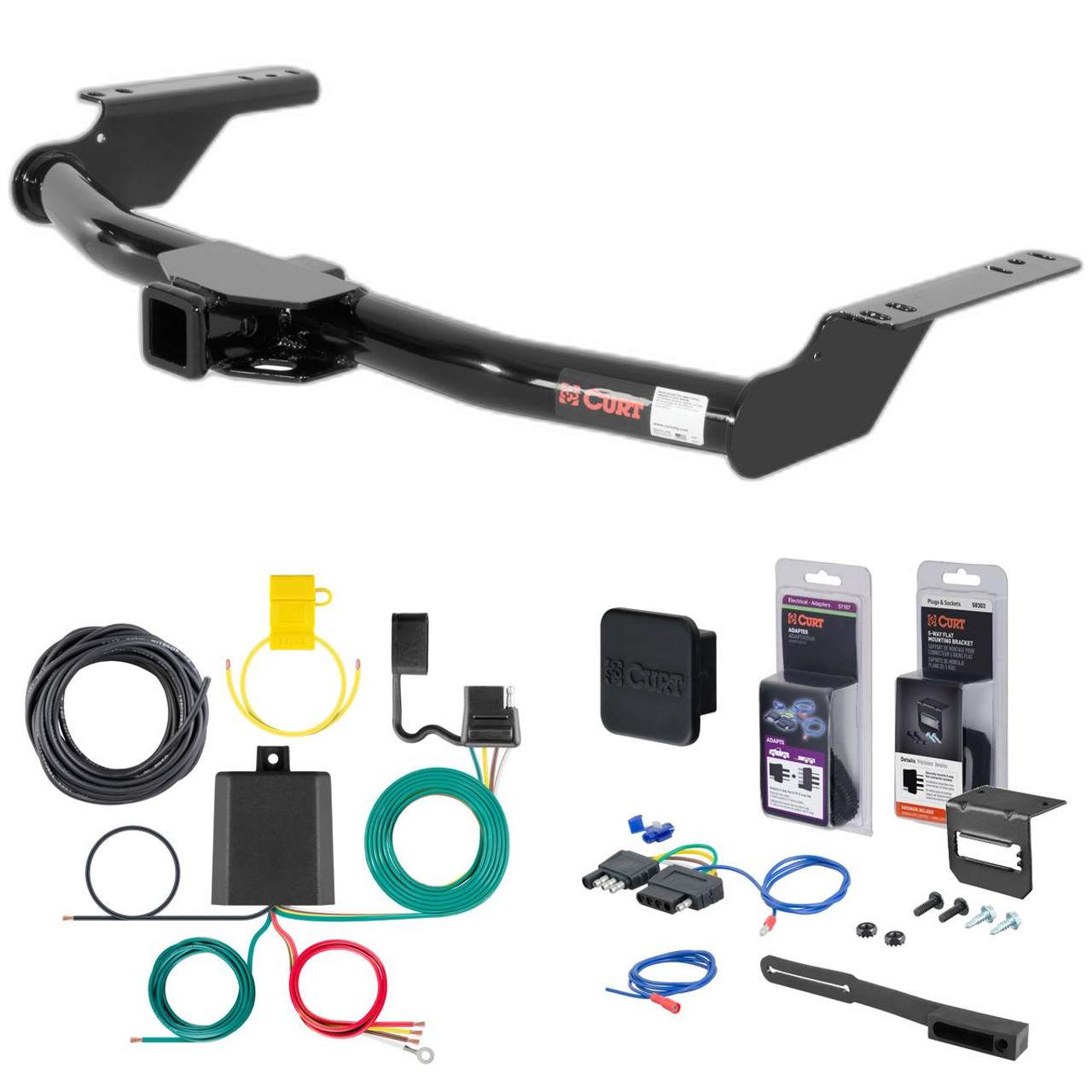 03 - 09 Toyota 4Runner Curt 2" Class 3 Trailer Tow Hitch + 5-Flat Wiring Kit Tow Boat/Utility Trailer with Surge Brakes 13445 03 - 09 Toyota 4Runner Curt 2" Class 3 Trailer Tow Hitch + 5-Flat Wiring Kit Tow Boat/Utility Trailer with Surge Brakes 13445