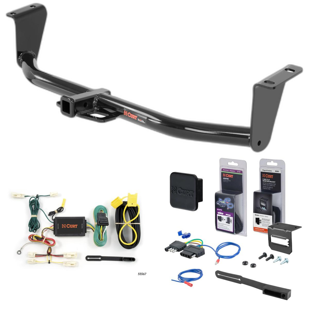 14 - 19 Toyota Corolla Sedan Curt 1-1/4" Class 1 Trailer Tow Hitch + 5-Flat Wiring Kit Tow Boat/Utility Trailer with Surge Brakes 11265 14 - 19 Toyota Corolla Sedan Curt 1-1/4" Class 1 Trailer Tow Hitch + 5-Flat Wiring Kit Tow Boat/Utility Trailer with Surge Brakes 11265