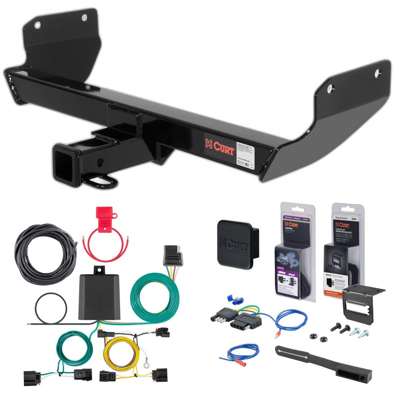 2022 Jeep Grand Cherokee WK Curt 2" Class 3 Trailer Tow Hitch + 5-Flat Wiring Kit Tow Boat/Utility Trailer with Surge Brakes 13065 2022 Jeep Grand Cherokee WK Curt 2" Class 3 Trailer Tow Hitch + 5-Flat Wiring Kit Tow Boat/Utility Trailer with Surge Brakes 13065