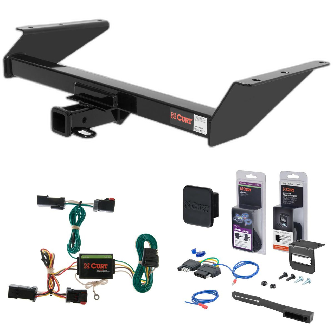 02 - 07 Jeep Liberty Curt 2" Class 3 Trailer Tow Hitch + 5-Flat Wiring Kit Tow Boat/Utility Trailer with Surge Brakes 13044 02 - 07 Jeep Liberty Curt 2" Class 3 Trailer Tow Hitch + 5-Flat Wiring Kit Tow Boat/Utility Trailer with Surge Brakes 13044