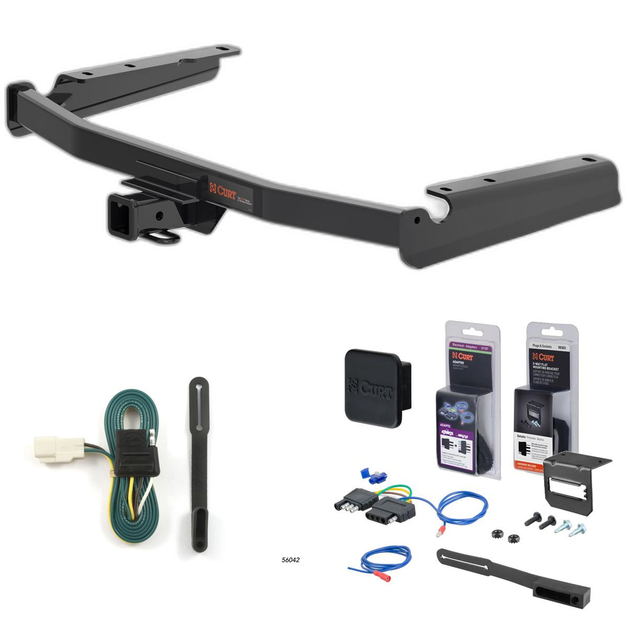 14 - 19 Toyota Highlander Curt 2" Class 3 Trailer Tow Hitch + 5-Flat Wiring Kit Tow Boat/Utility Trailer with Surge Brakes 13394-8 14 - 19 Toyota Highlander Curt 2" Class 3 Trailer Tow Hitch + 5-Flat Wiring Kit Tow Boat/Utility Trailer with Surge Brakes 13394-8