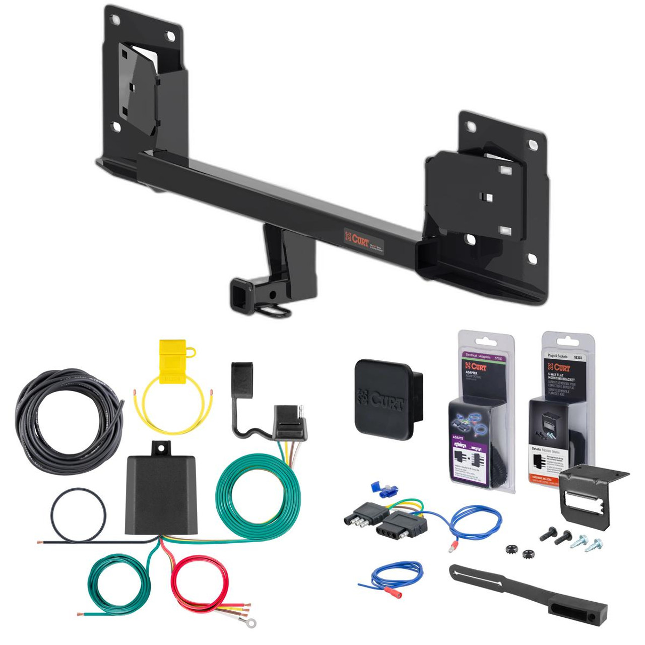 17 - 23 Tesla 3 Curt 1-1/4" Class 1 Trailer Tow Hitch + 5-Flat Wiring Kit Tow Boat/Utility Trailer with Surge Brakes 11581 17 - 23 Tesla 3 Curt 1-1/4" Class 1 Trailer Tow Hitch + 5-Flat Wiring Kit Tow Boat/Utility Trailer with Surge Brakes 11581