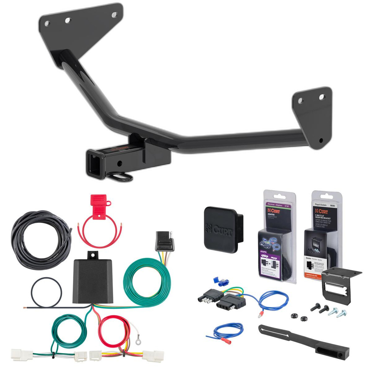23 - 24 Mitsubishi Outlander Phev Curt 2" Class 3 Trailer Tow Hitch + 5-Flat Wiring Kit Tow Boat/Utility Trailer with Surge Brakes 13566 23 - 24 Mitsubishi Outlander Phev Curt 2" Class 3 Trailer Tow Hitch + 5-Flat Wiring Kit Tow Boat/Utility Trailer with Surge Brakes 13566
