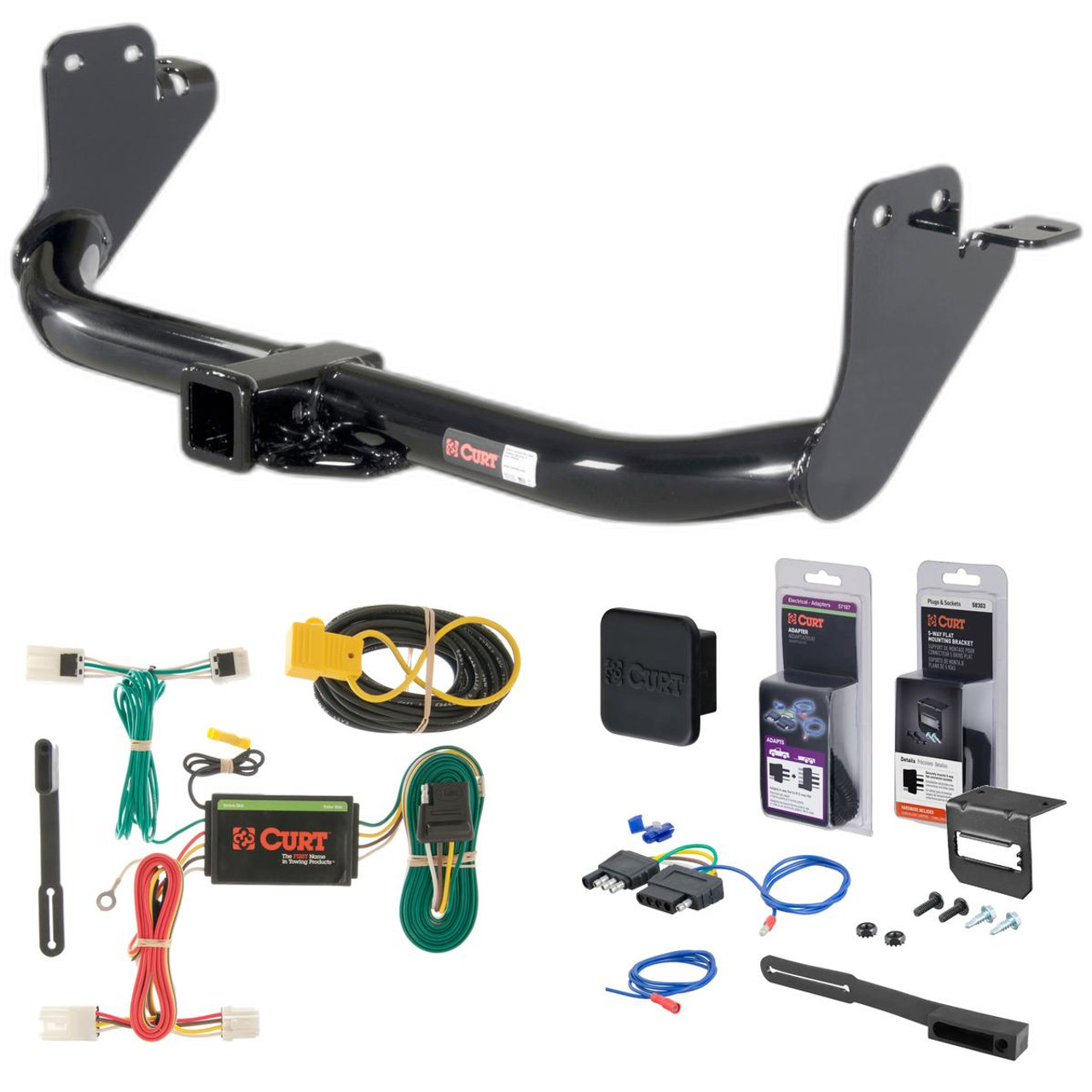 11 - 19 Mitsubishi Outlander Sport Curt 2" Class 3 Trailer Tow Hitch + 5-Flat Wiring Kit Tow Boat/Utility Trailer with Surge Brakes 13079 11 - 19 Mitsubishi Outlander Sport Curt 2" Class 3 Trailer Tow Hitch + 5-Flat Wiring Kit Tow Boat/Utility Trailer with Surge Brakes 13079