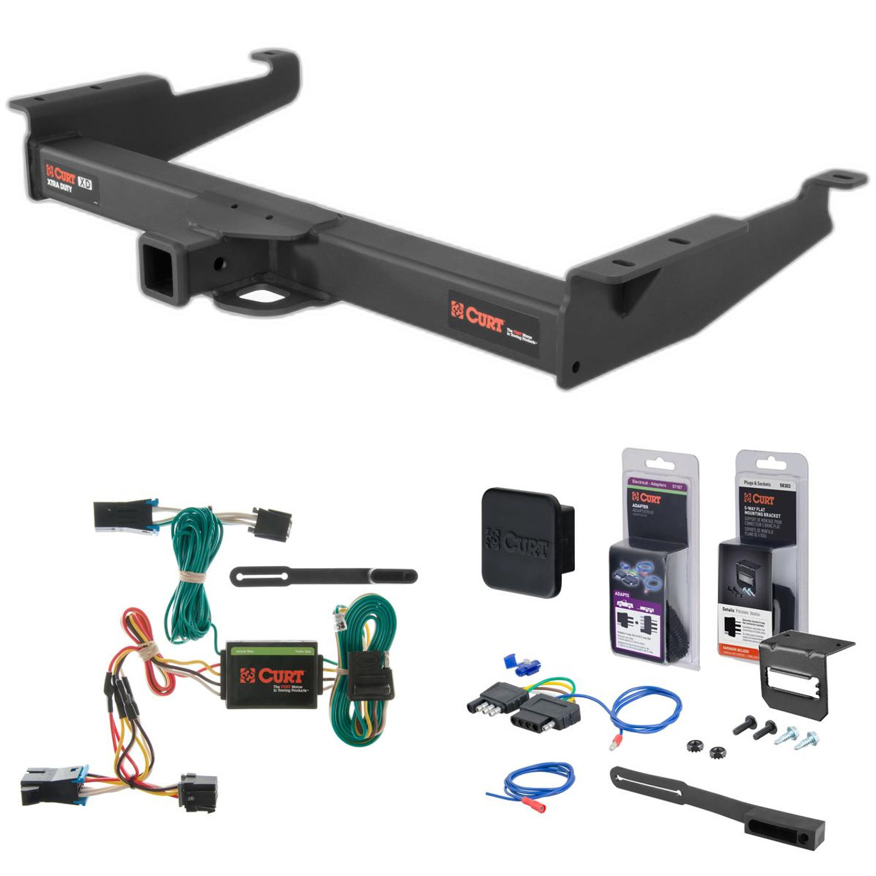 96 - 99 GMC Savana 3500 Excluding cutaway models Curt 2" Class 5 Trailer Tow Hitch + 5-Flat Wiring Kit Tow Boat/Utility Trailer with Surge Brakes 15320 96 - 99 GMC Savana 3500 Excluding cutaway models Curt 2" Class 5 Trailer Tow Hitch + 5-Flat Wiring Kit Tow Boat/Utility Trailer with Surge Brakes 15320