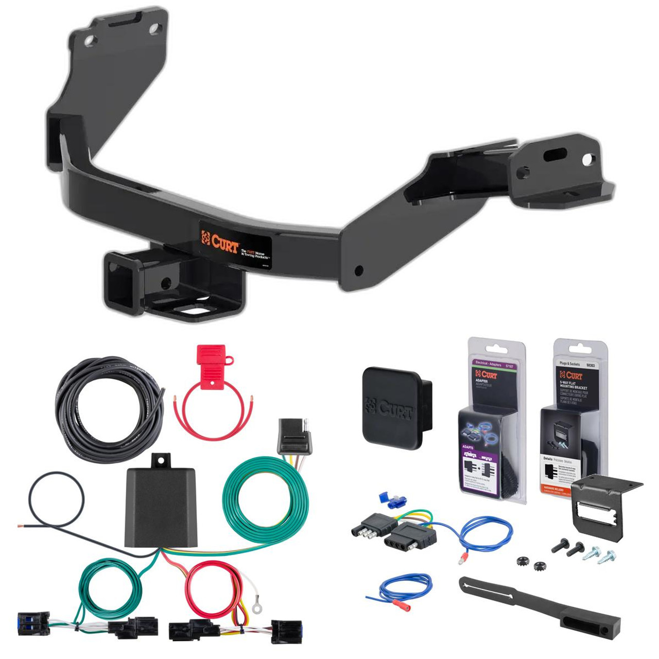 21 - 24 Kia Sorento w/ LED Tailights Curt 2" Class 3 Trailer Tow Hitch + 5-Flat Wiring Kit Tow Boat/Utility Trailer with Surge Brakes 13473 21 - 24 Kia Sorento w/ LED Tailights Curt 2" Class 3 Trailer Tow Hitch + 5-Flat Wiring Kit Tow Boat/Utility Trailer with Surge Brakes 13473