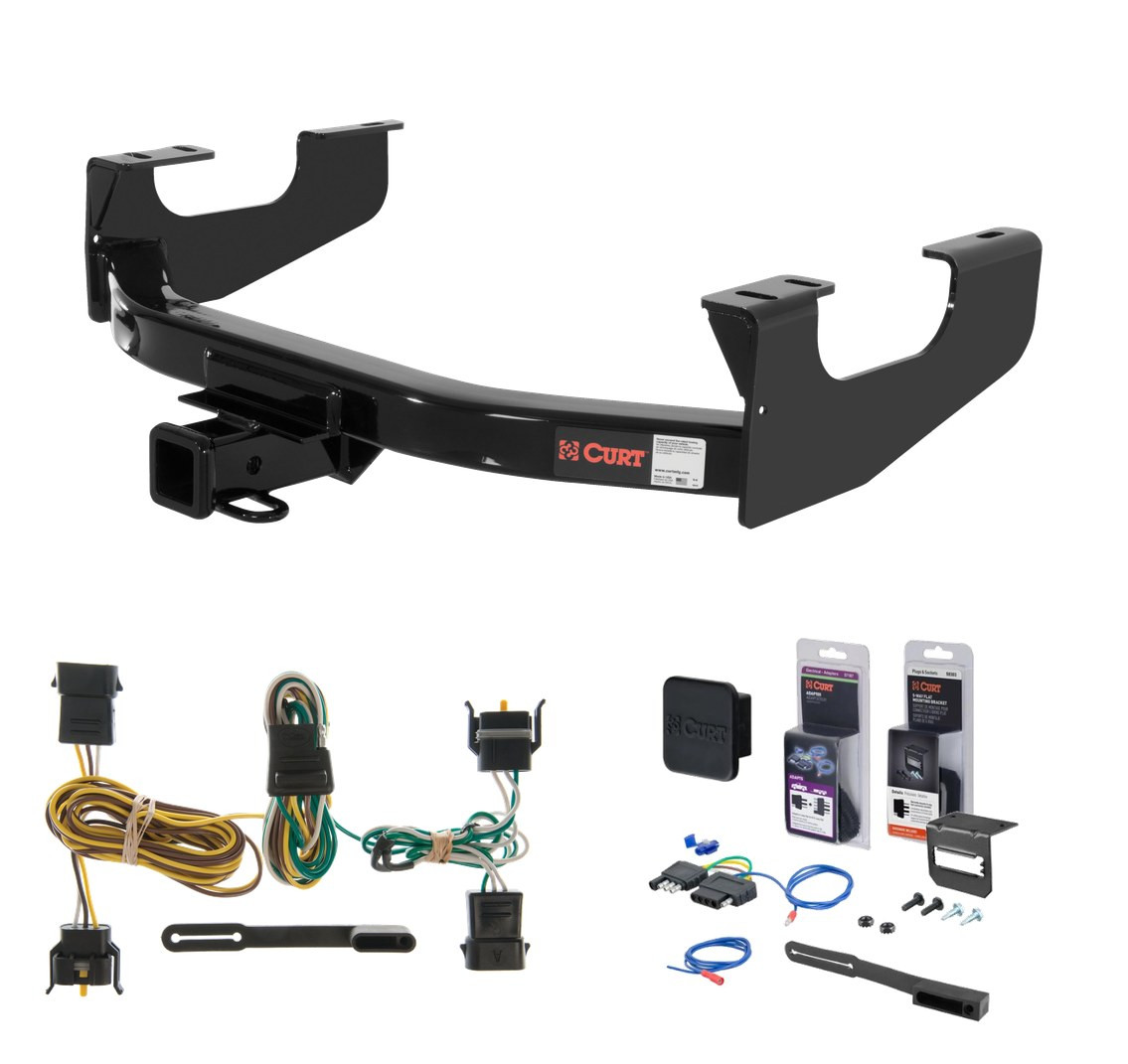 1997 - 2003 Ford F-150 New body Curt 2" Class 4 Trailer Tow Hitch + 5-Flat Wiring Kit Tow Boat/Utility Trailer with Surge Brakes 14355
