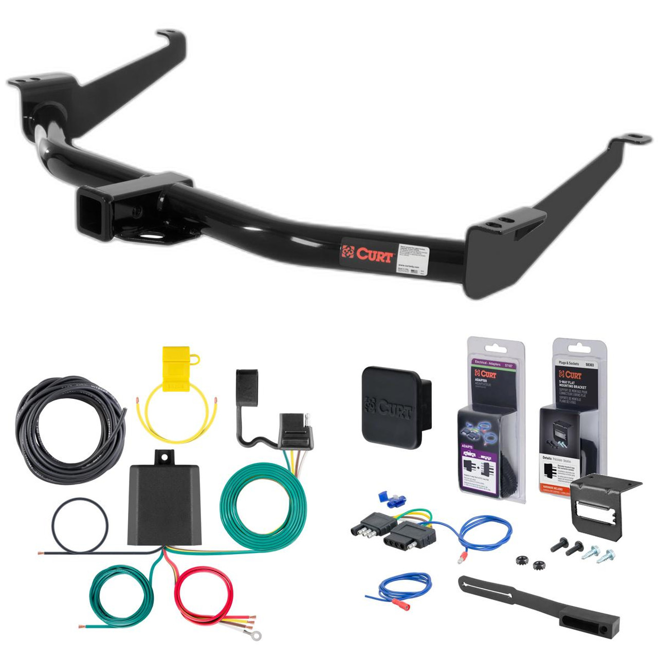 05 - 15 Nissan Armada Curt 2" Class 3 Trailer Tow Hitch + 5-Flat Wiring Kit Tow Boat/Utility Trailer with Surge Brakes 13188 05 - 15 Nissan Armada Curt 2" Class 3 Trailer Tow Hitch + 5-Flat Wiring Kit Tow Boat/Utility Trailer with Surge Brakes 13188