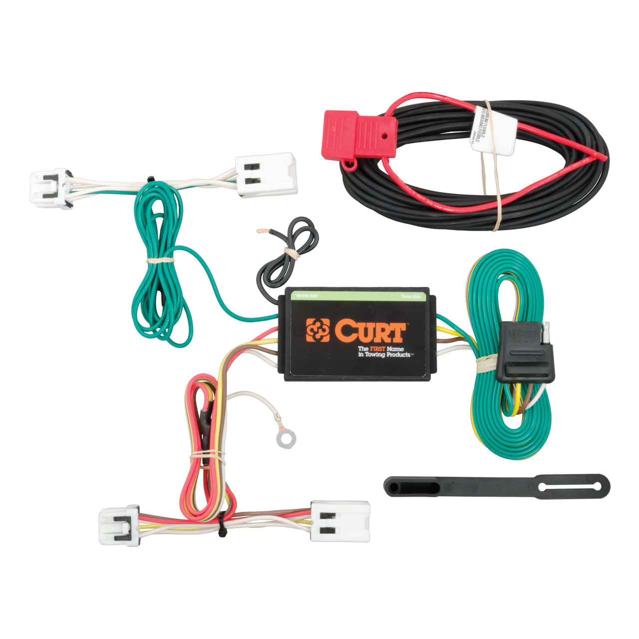 2018 - 2025 Nissan Leaf Curt 1-1/4" Class 1 Trailer Tow Hitch + 5-Flat Wiring Kit Tow Boat/Utility Trailer with Surge Brakes 11648