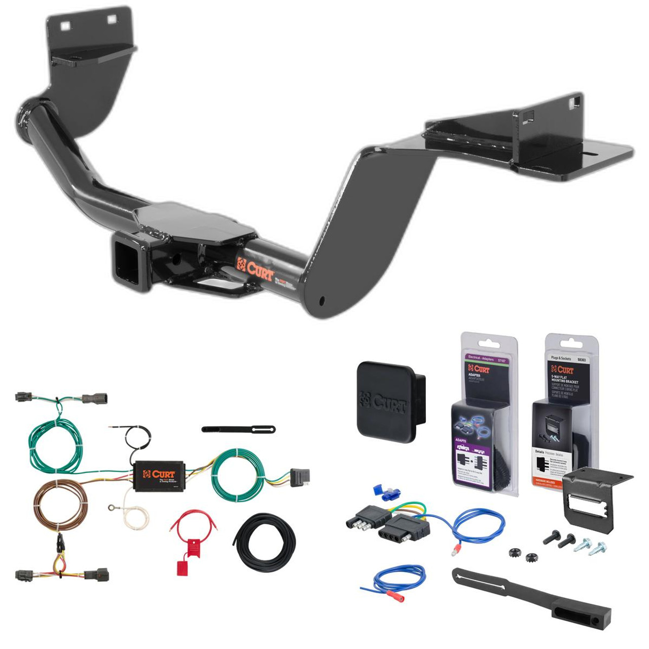 16 - 18 Kia Sorento SX Limited 2.0L and
 EX 2.0L models only Curt 2" Class 3 Trailer Tow Hitch + 5-Flat Wiring Kit Tow Boat/Utility Trailer with Surge Brakes 13195 16 - 18 Kia Sorento SX Limited 2.0L and
 EX 2.0L models only Curt 2" Class 3 Trailer Tow Hitch + 5-Flat Wiring Kit Tow Boat/Utility Trailer with Surge Brakes 13195