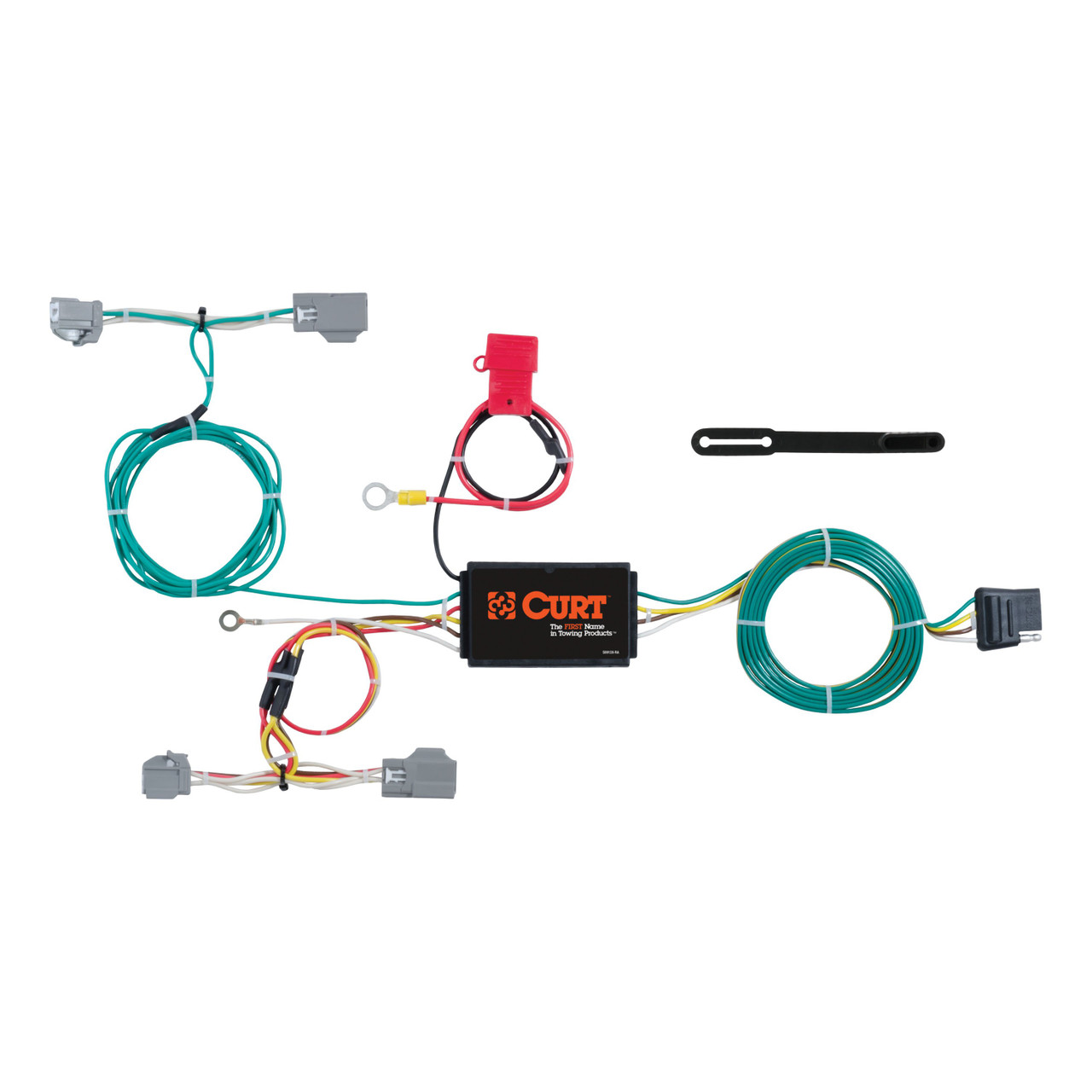 2021 - 2026 Volvo XC90 Curt 2" Class 3 Trailer Tow Hitch + 5-Flat Wiring Kit Tow Boat/Utility Trailer with Surge Brakes 13233