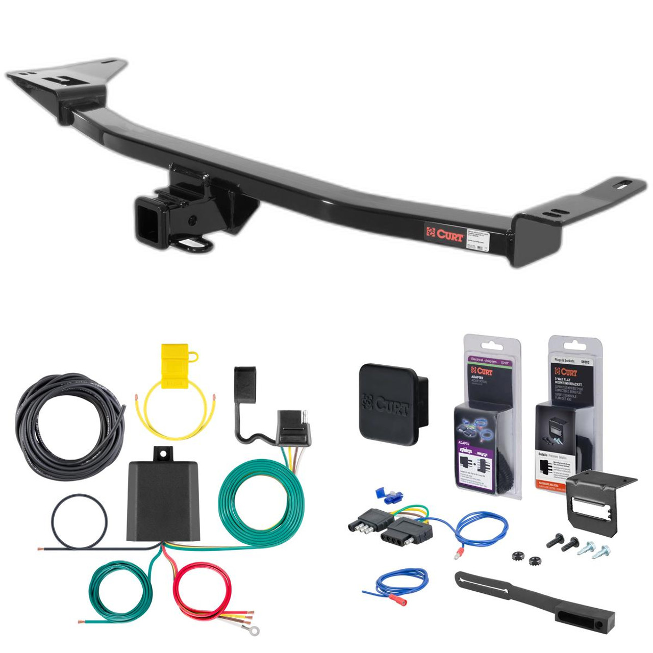 05 - 07 Mercury Montego Curt 2" Class 3 Trailer Tow Hitch + 5-Flat Wiring Kit Tow Boat/Utility Trailer with Surge Brakes 13542 05 - 07 Mercury Montego Curt 2" Class 3 Trailer Tow Hitch + 5-Flat Wiring Kit Tow Boat/Utility Trailer with Surge Brakes 13542