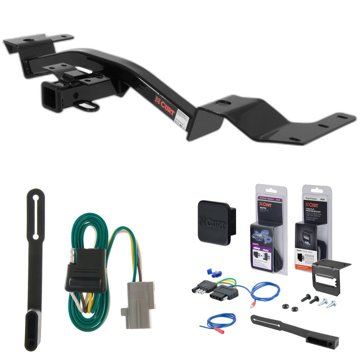 01 - 02 Toyota Sequoia Curt 2" Class 3 Trailer Tow Hitch + REPL Wiring Kit 13440