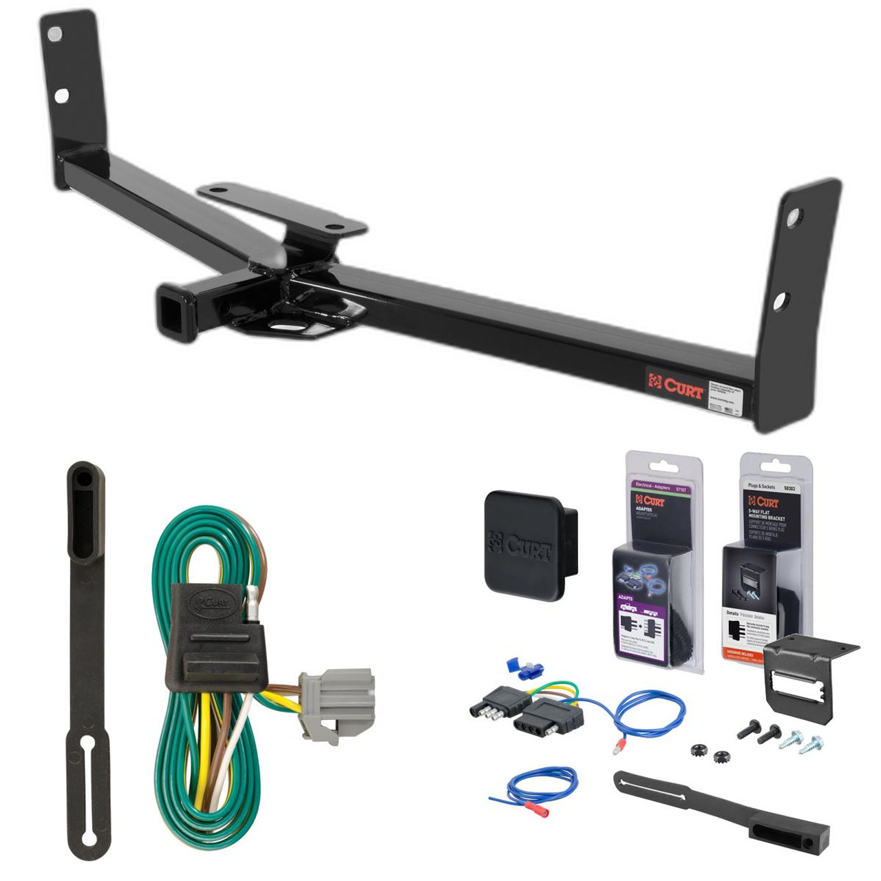 10 - 17 GMC Terrain Curt 1-1/4" Class 2 Trailer Tow Hitch + 5-Flat Wiring Kit Tow Boat/Utility Trailer with Surge Brakes 12291 10 - 17 GMC Terrain Curt 1-1/4" Class 2 Trailer Tow Hitch + 5-Flat Wiring Kit Tow Boat/Utility Trailer with Surge Brakes 12291