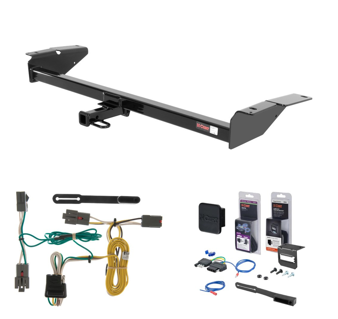 1992 - 1997 Mercury Grand Marquis Sedan Curt 1-1/4" Class 2 Trailer Tow Hitch + 5-Flat Wiring Kit Tow Boat/Utility Trailer with Surge Brakes 12130